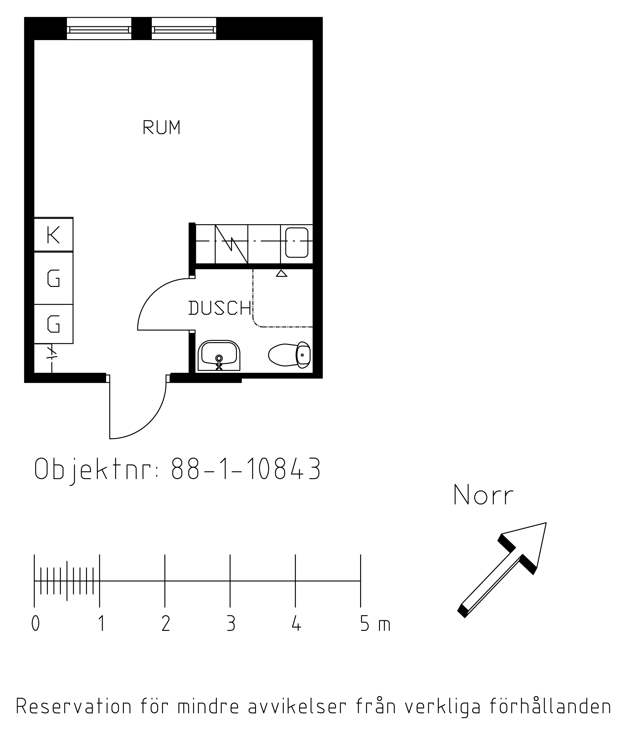Planritning Norra Trängallén 7