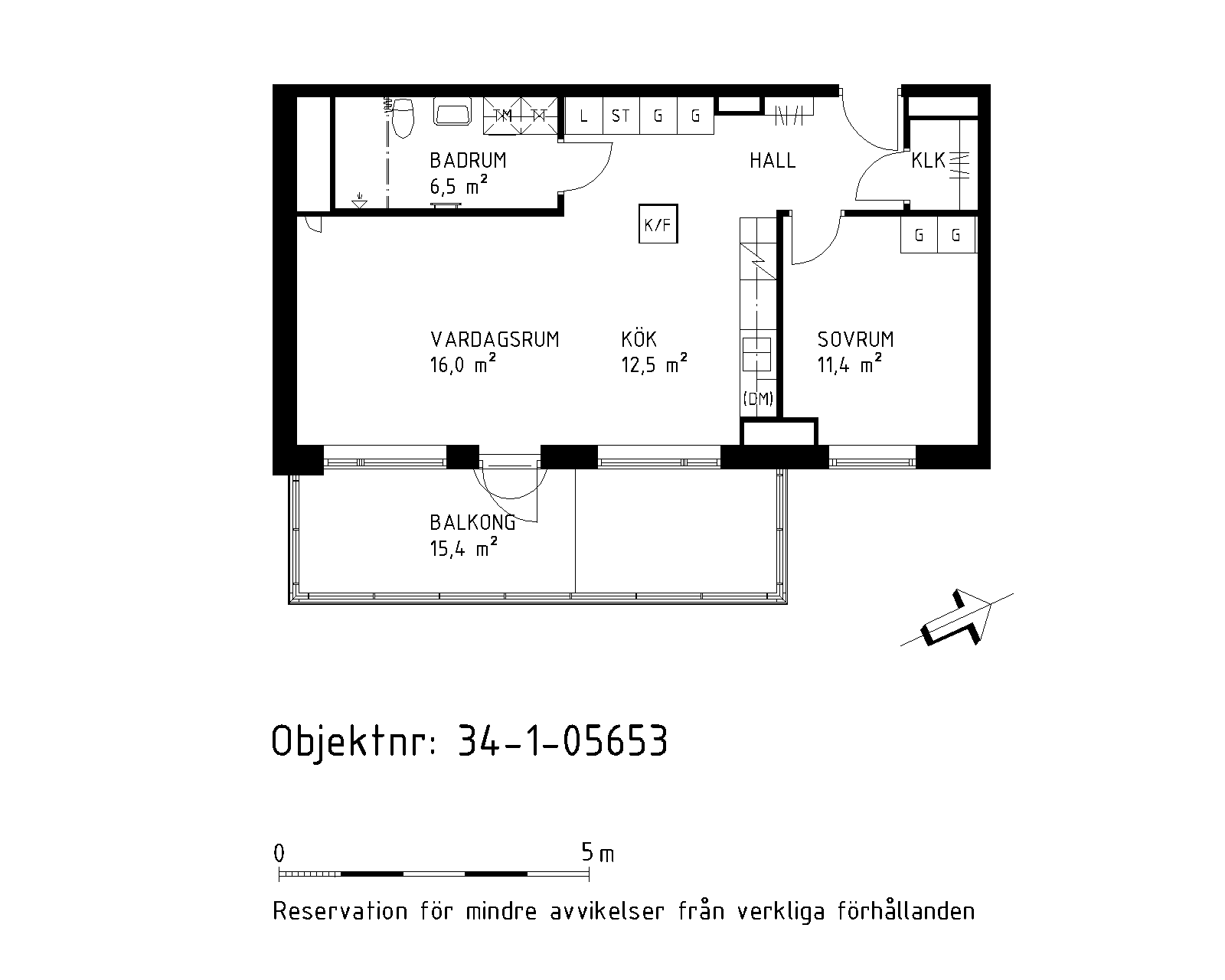 Planritning Norra Aspövägen 4
