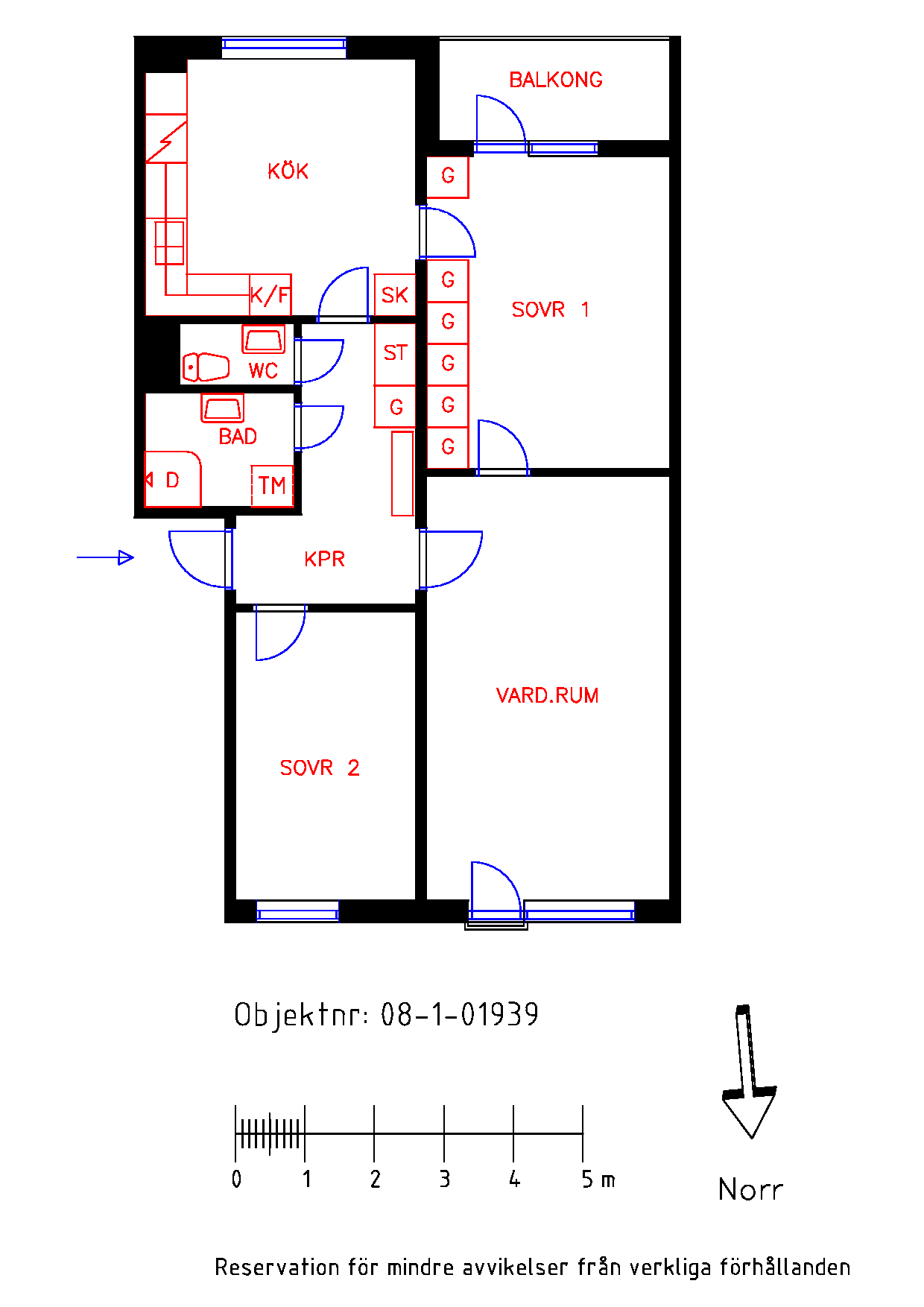 Planritning Lillegårdsvägen 33A