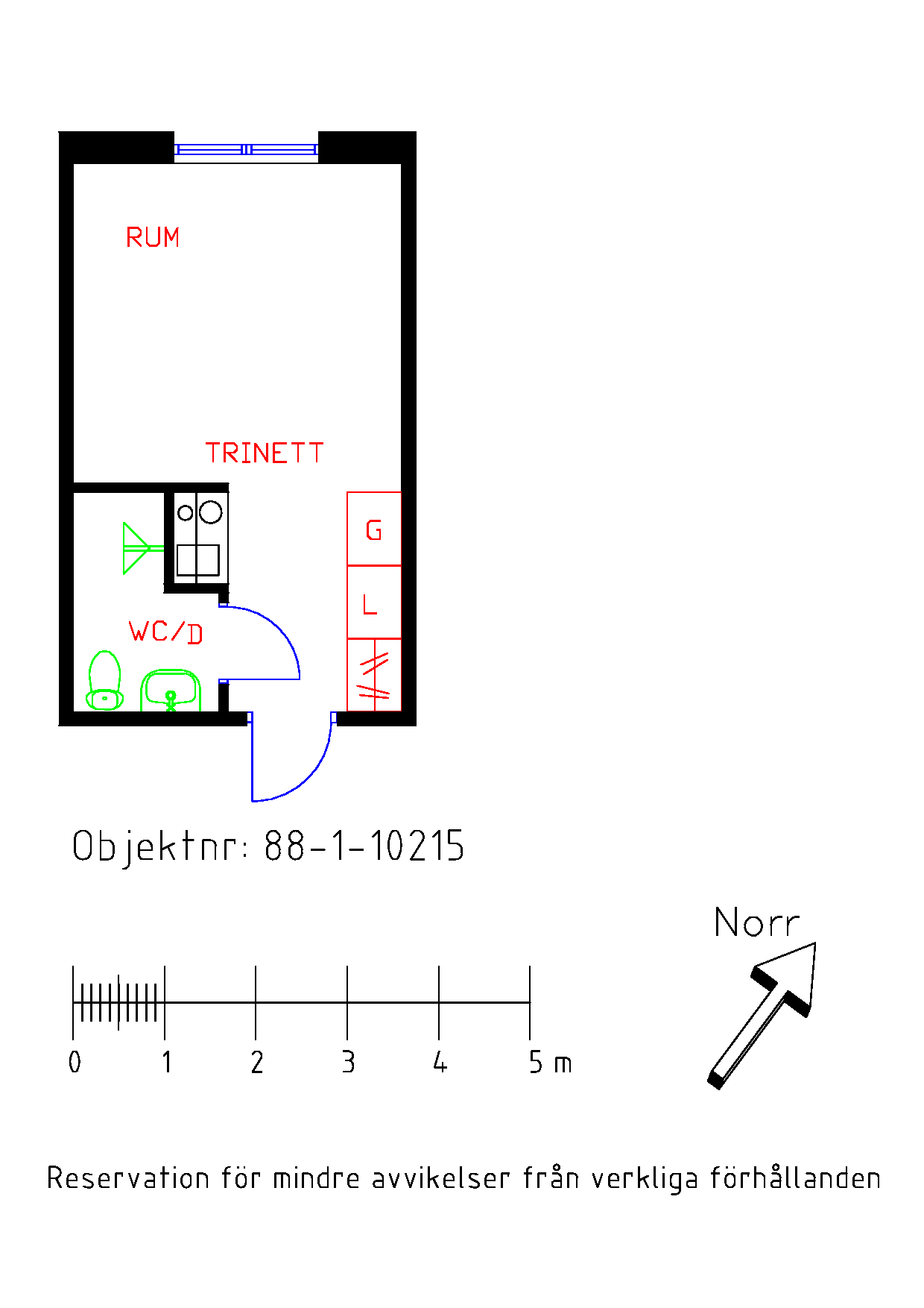Planritning Norra Trängallén 6A