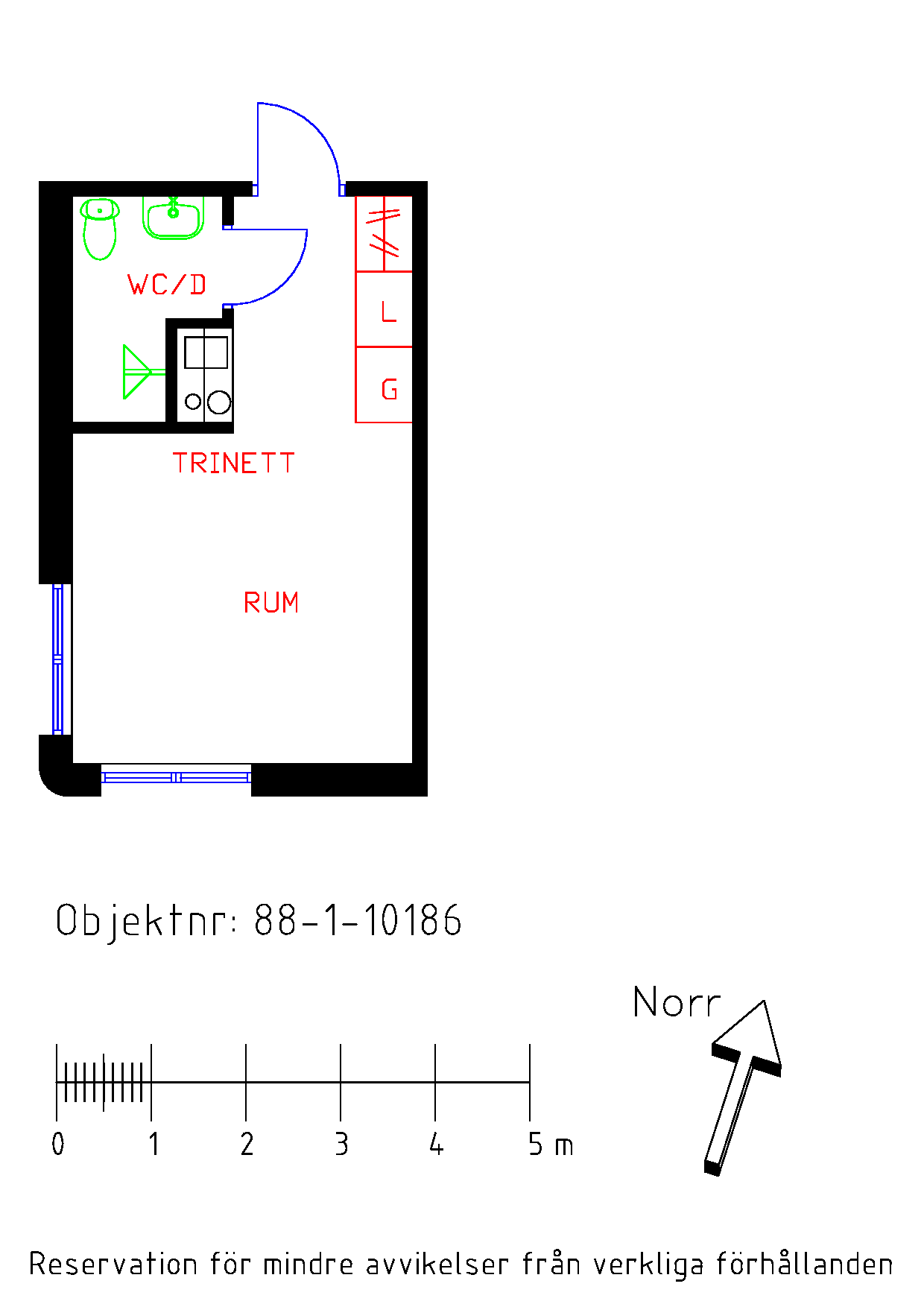 Planritning Norra Trängallén 6B