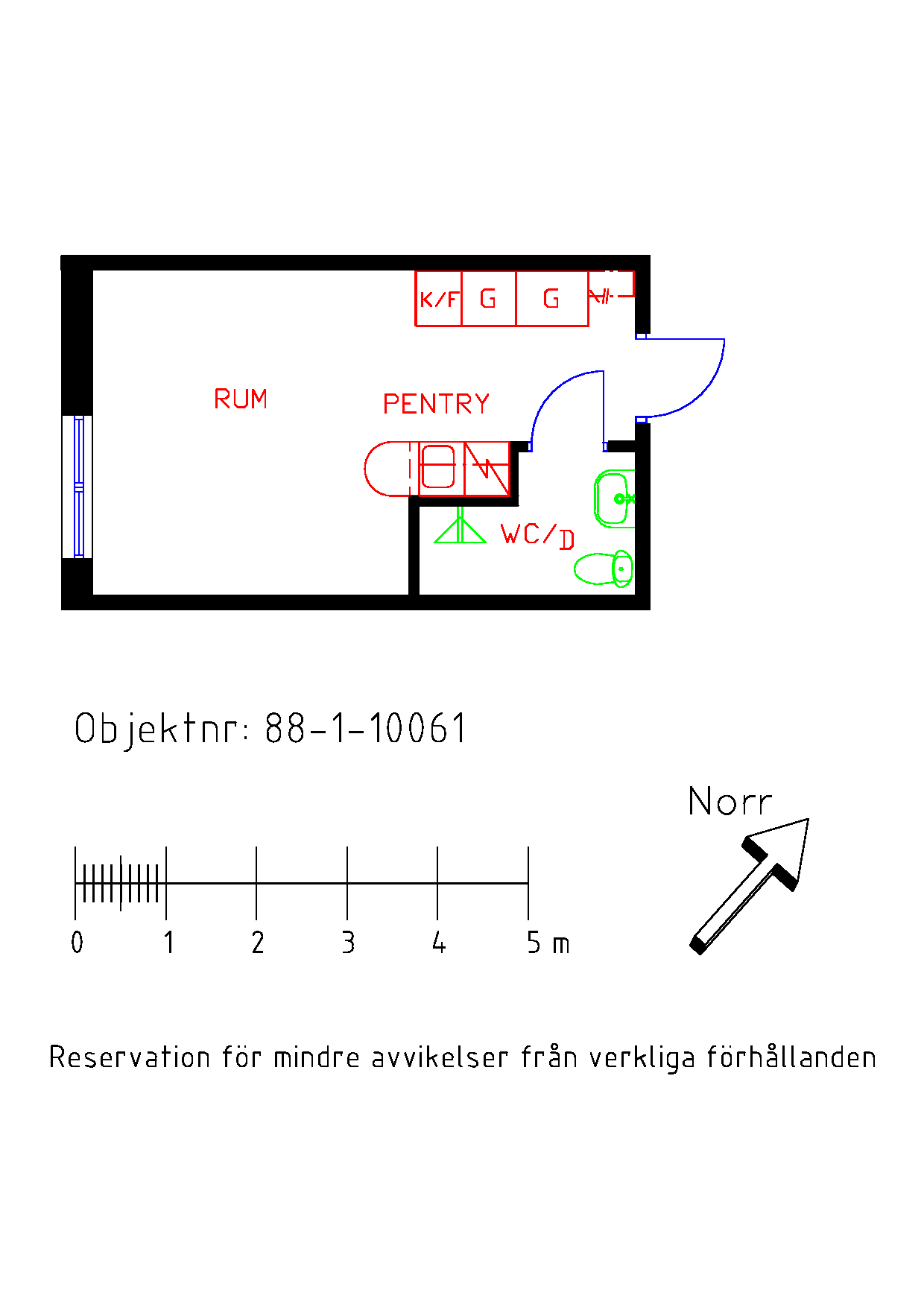 Planritning Norra Trängallén 4B