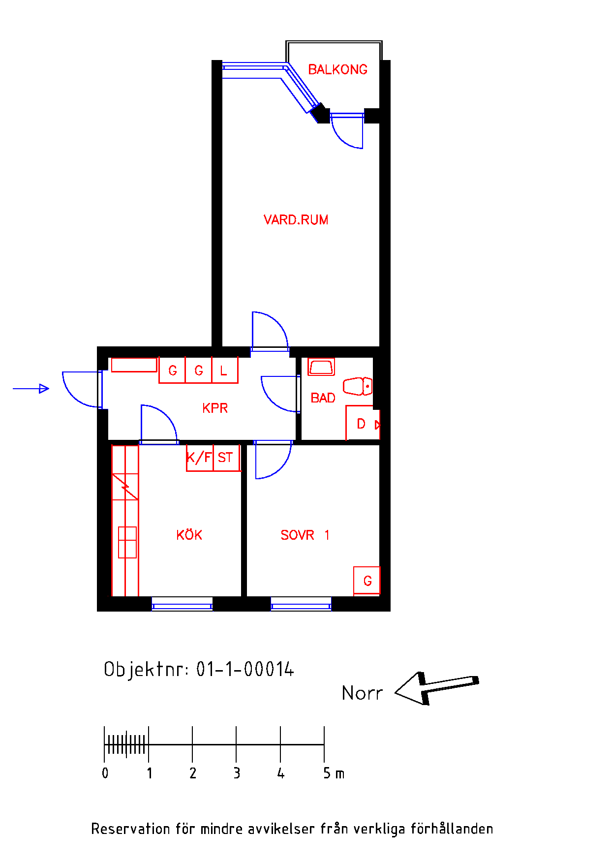 Planritning Barrstigen 1C