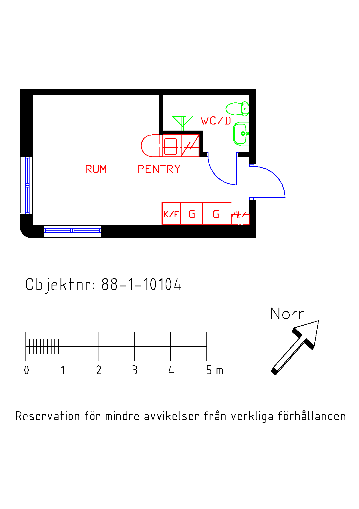 Planritning Norra Trängallén 4B