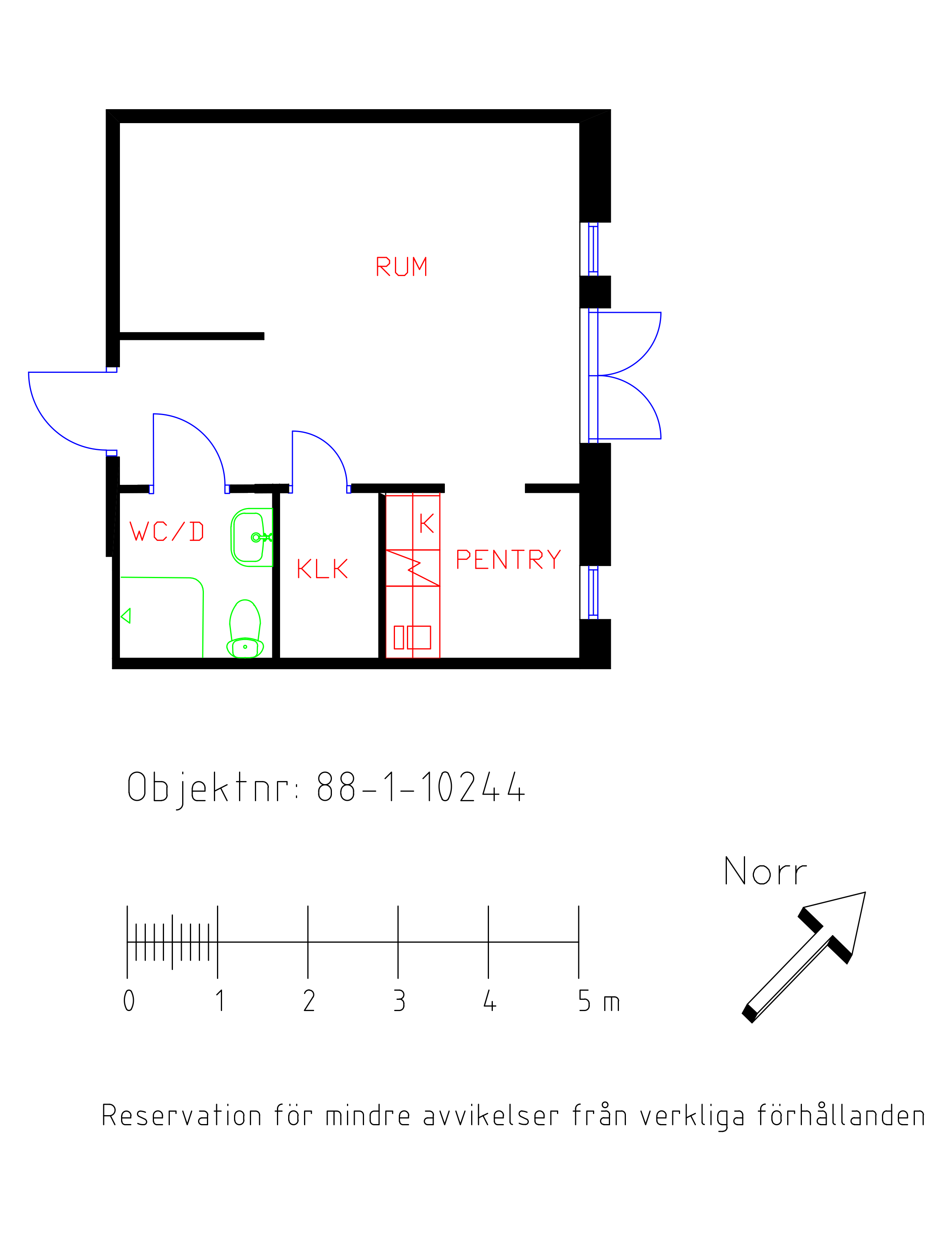 Planritning Norra Trängallén 3