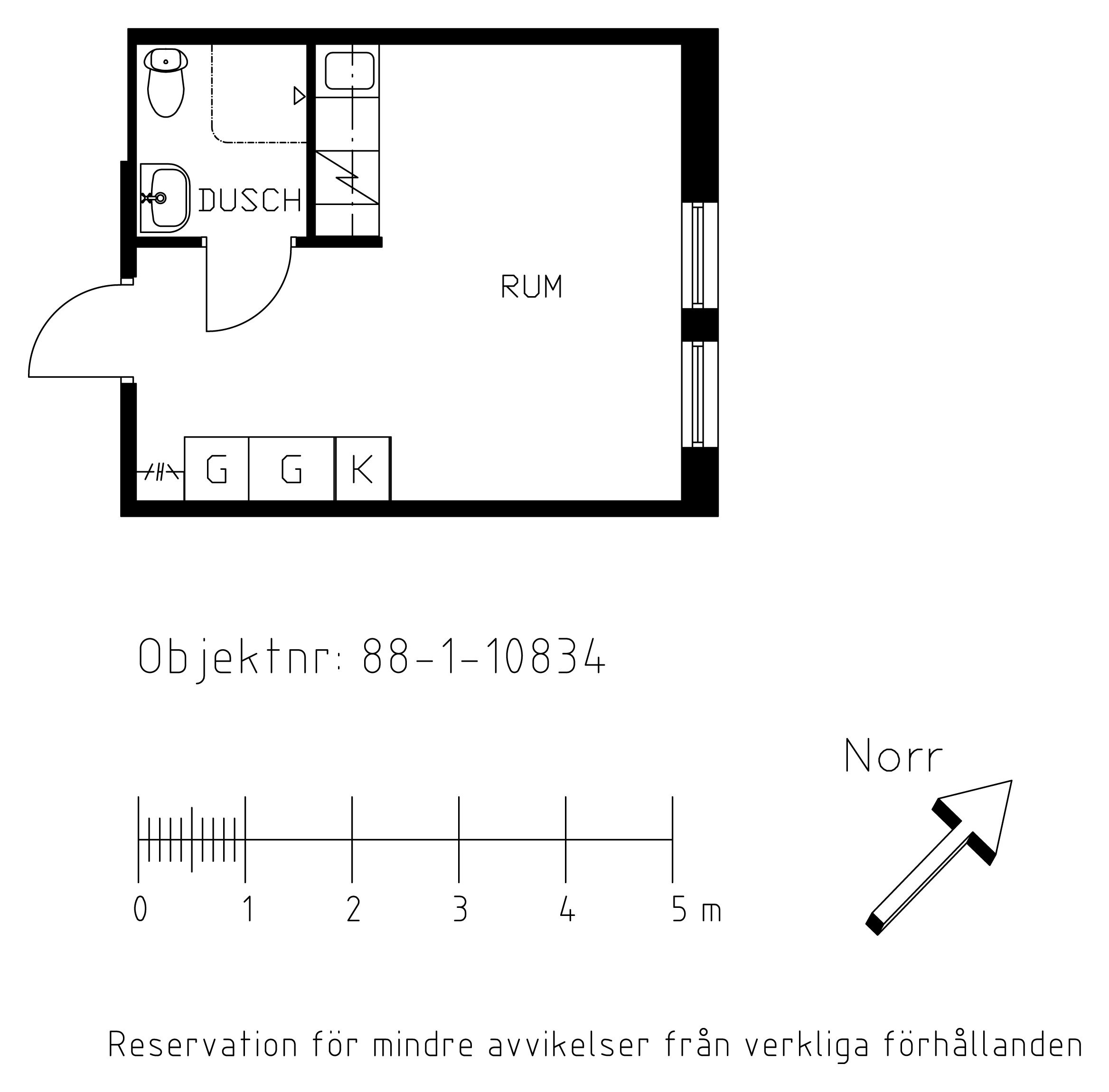 Planritning Norra Trängallén 7