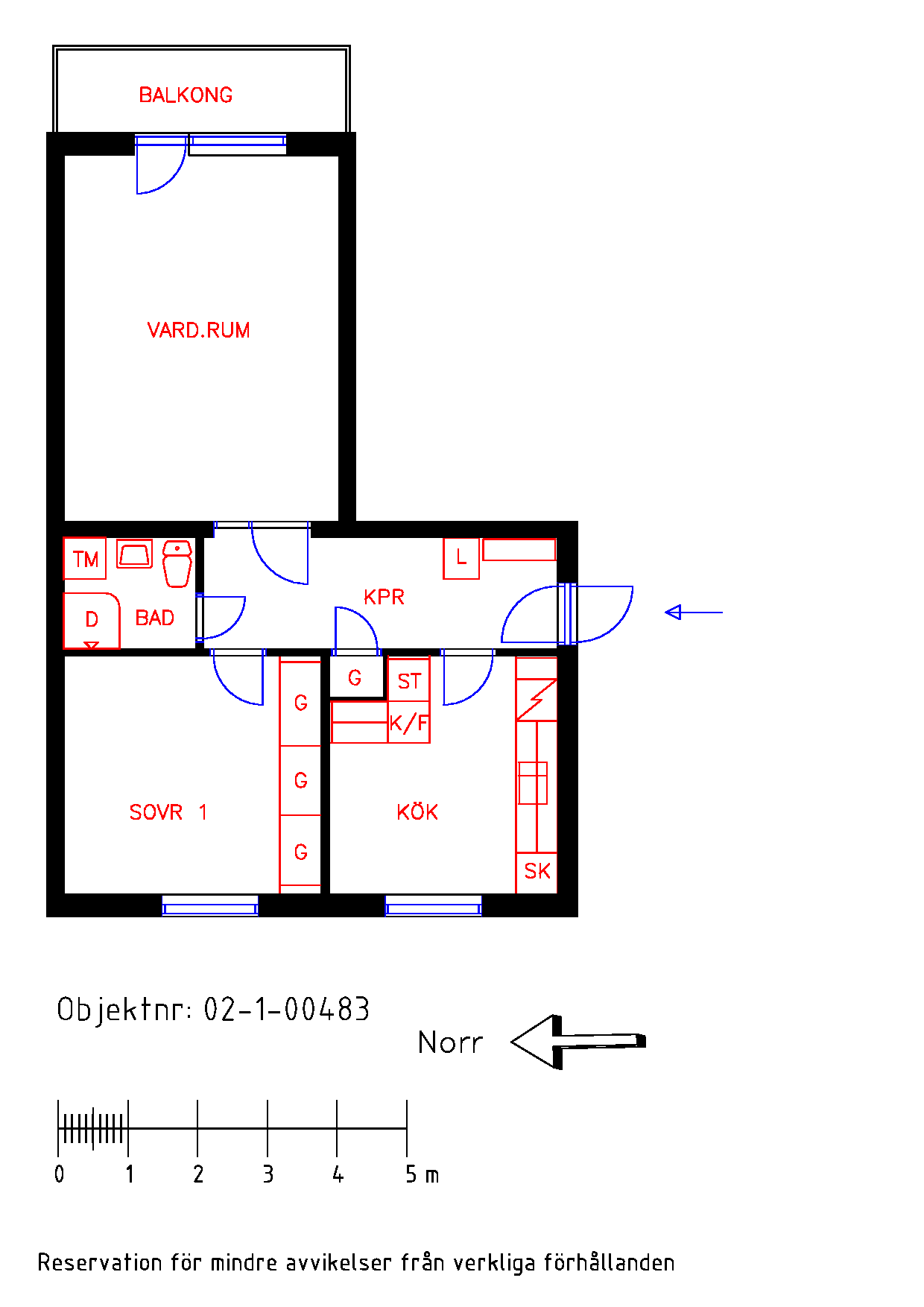 Planritning Gamla Kungsvägen 56A