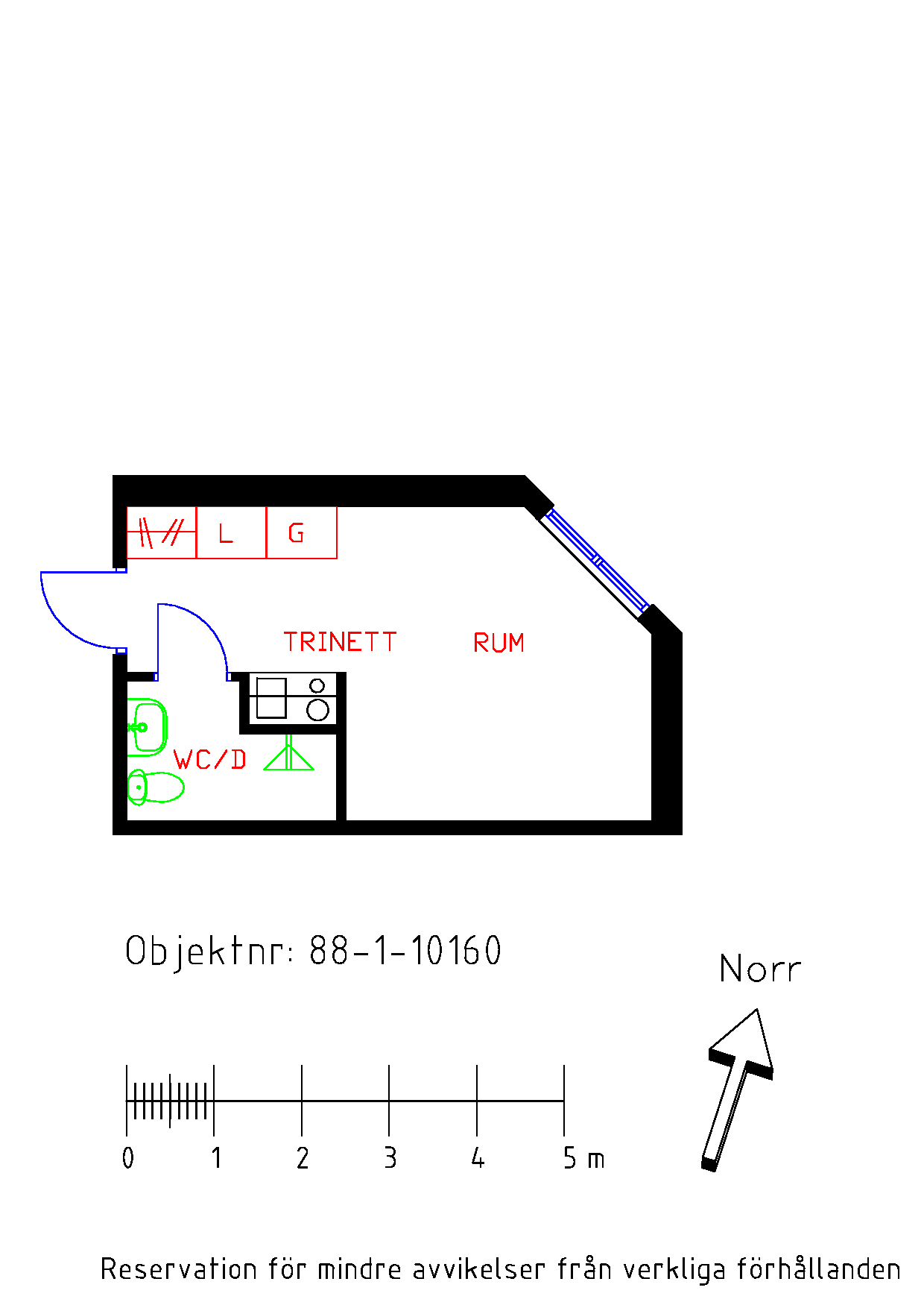 Planritning Norra Trängallén 6B