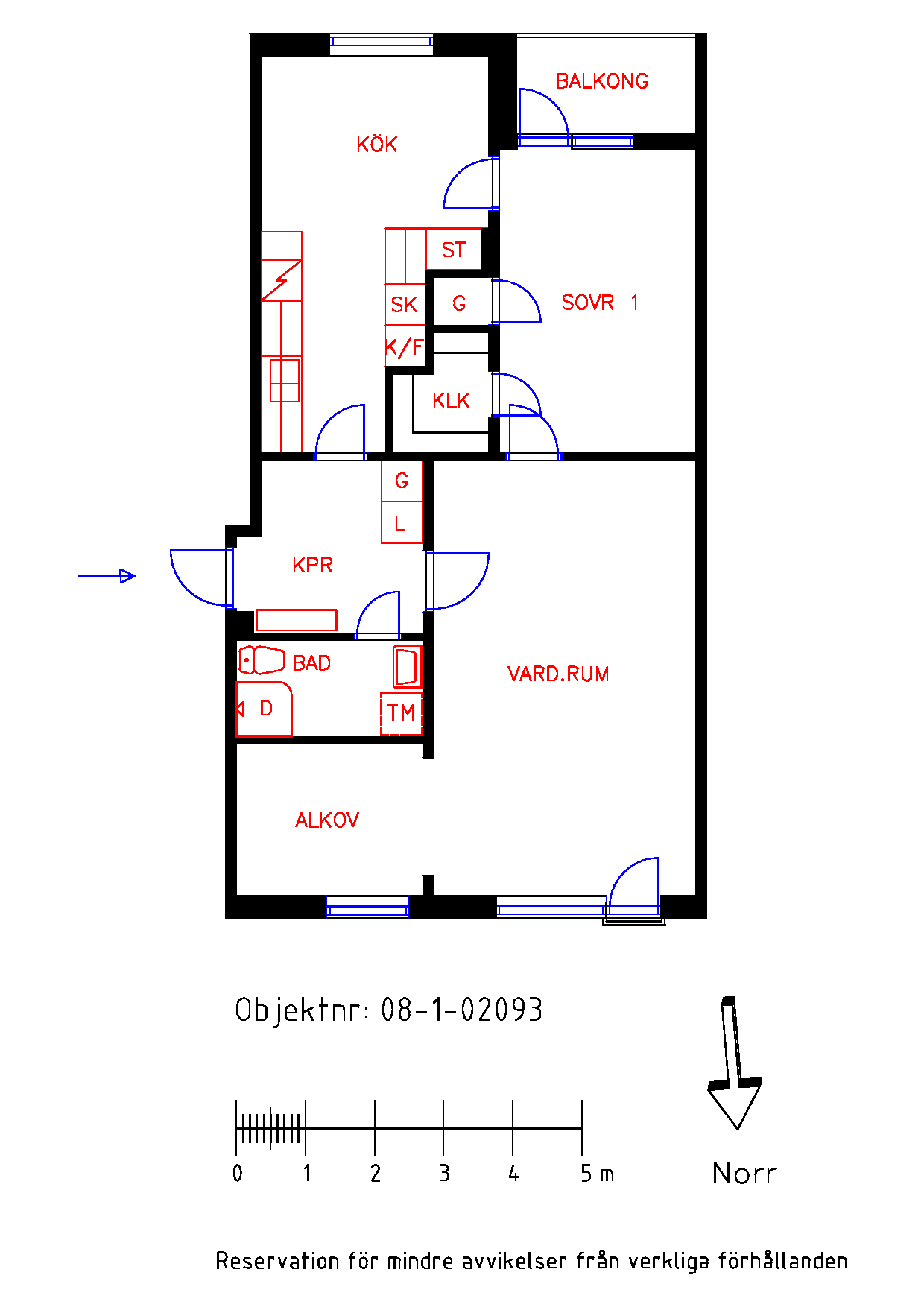 Planritning Lillegårdsvägen 11A