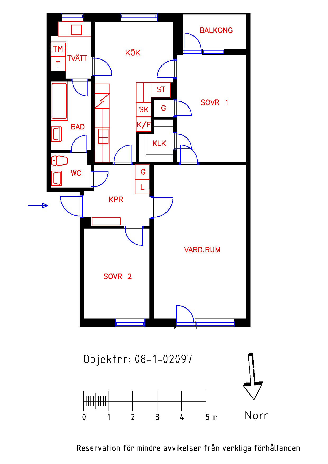 Planritning Lillegårdsvägen 11A