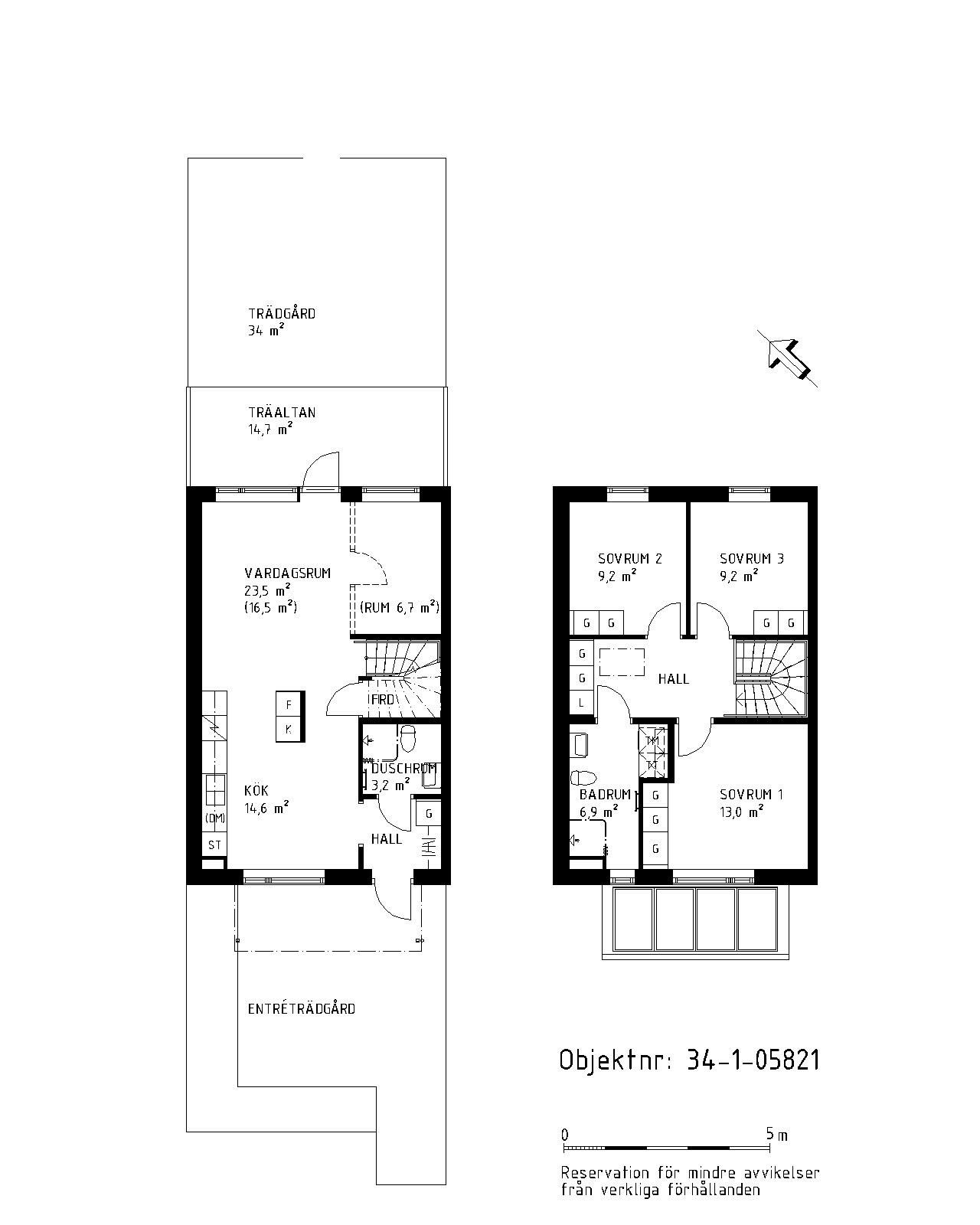 Planritning Södra Aspövägen 15E