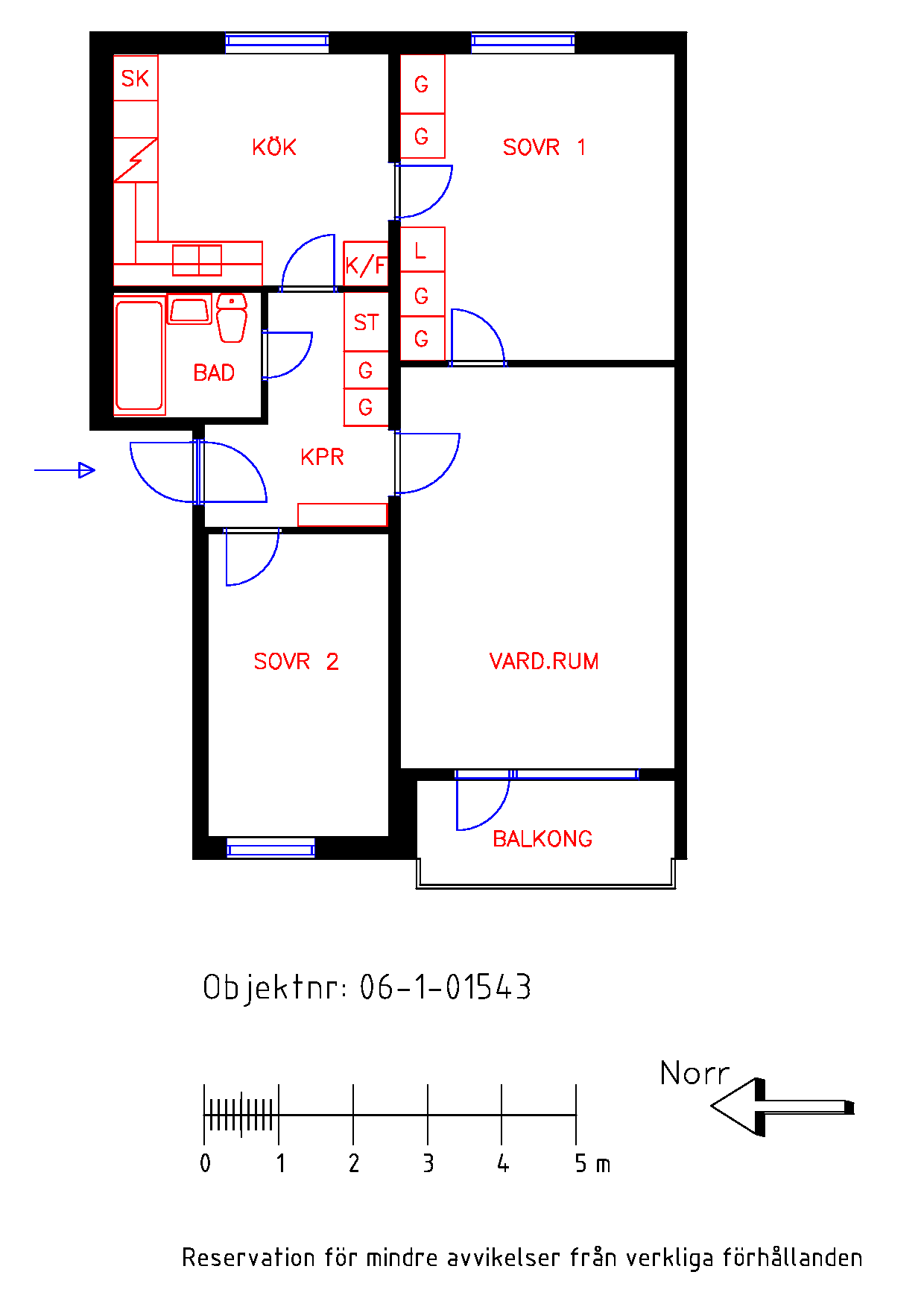 Planritning Havstenavägen 26A