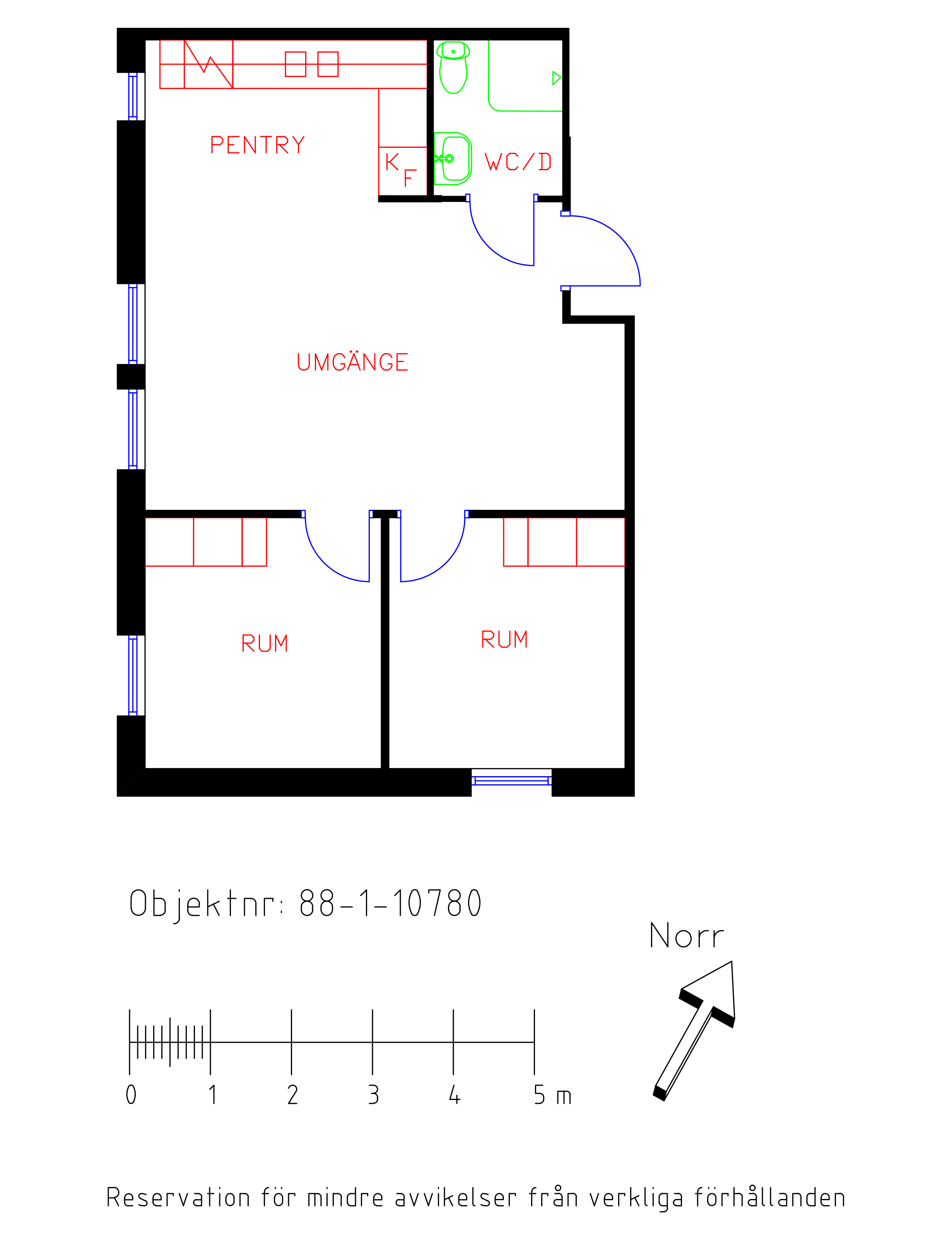 Planritning Norra Trängallén 1