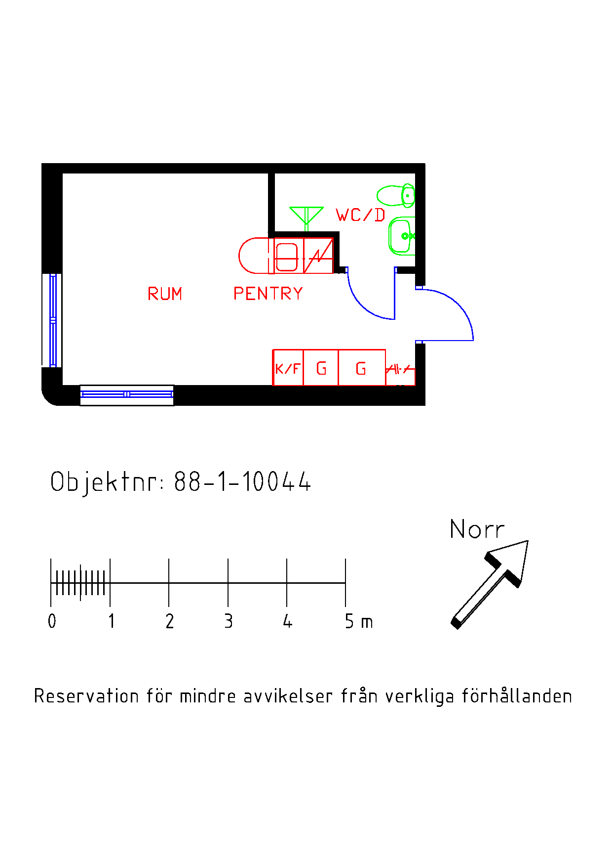 Planritning Norra Trängallén 4B