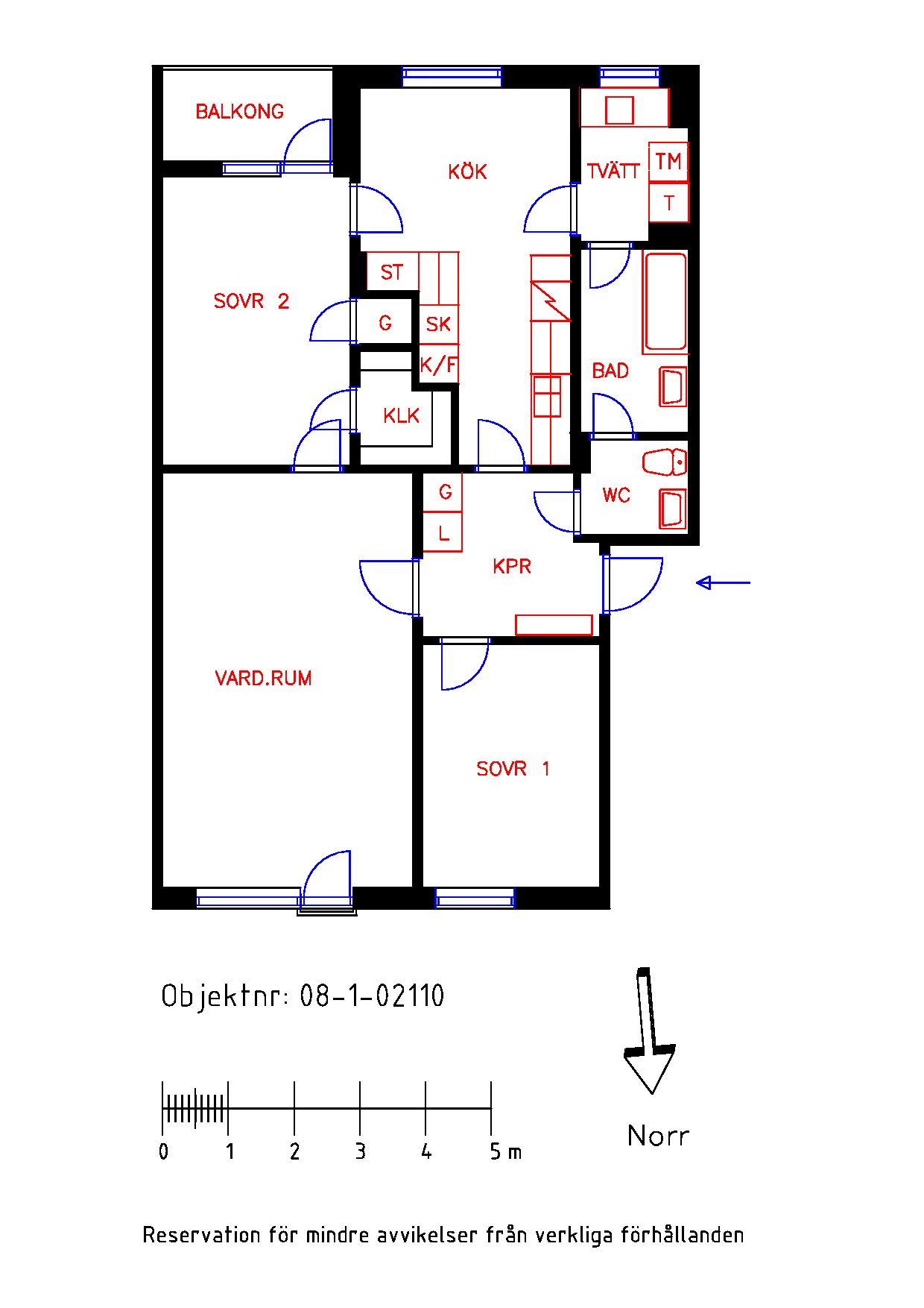 Planritning Lillegårdsvägen 13B