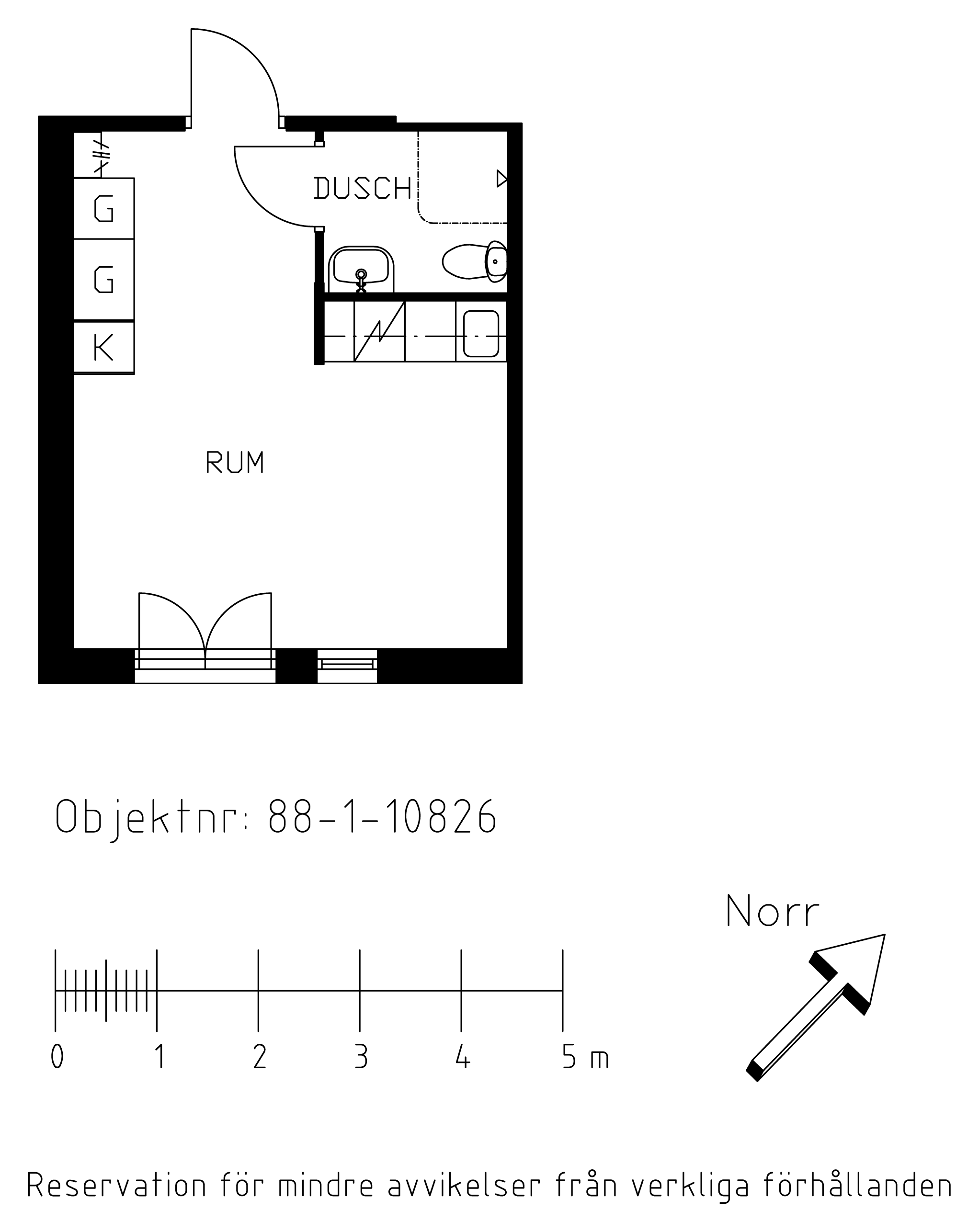 Planritning Norra Trängallén 7