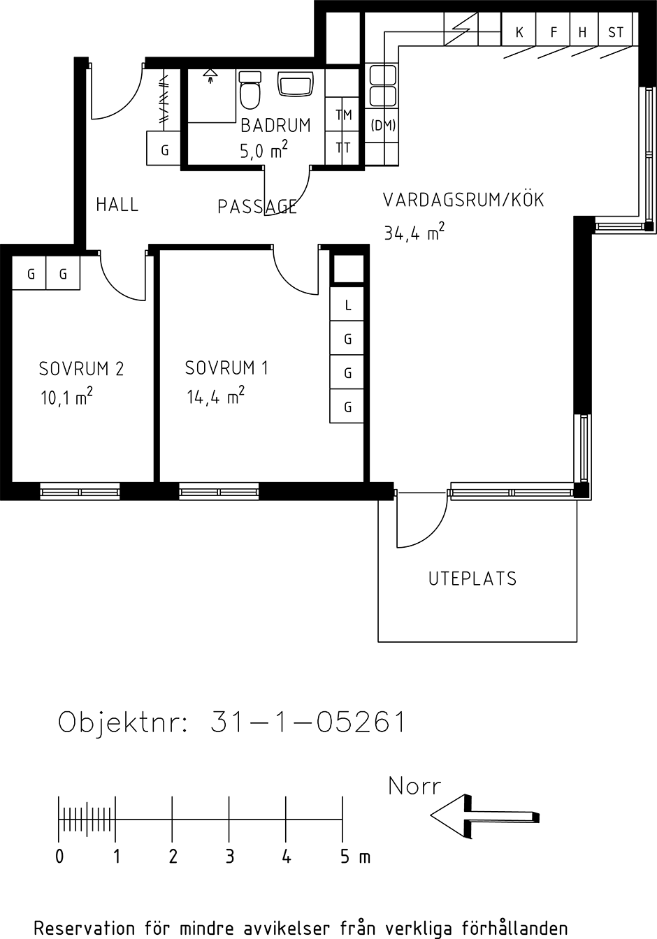 Planritning Käpplunda gränd 3