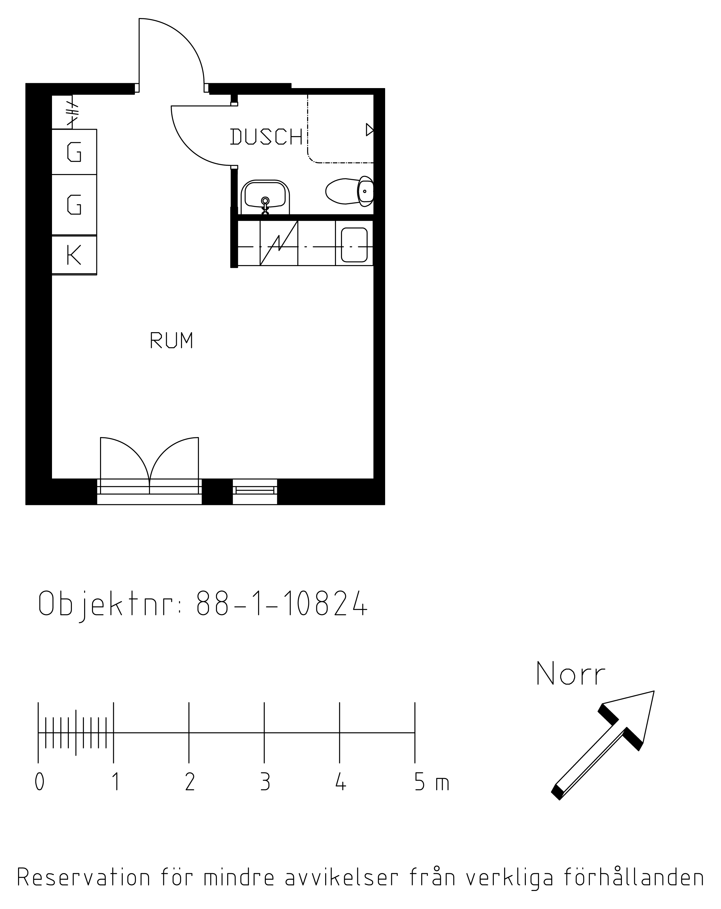 Planritning Norra Trängallén 7