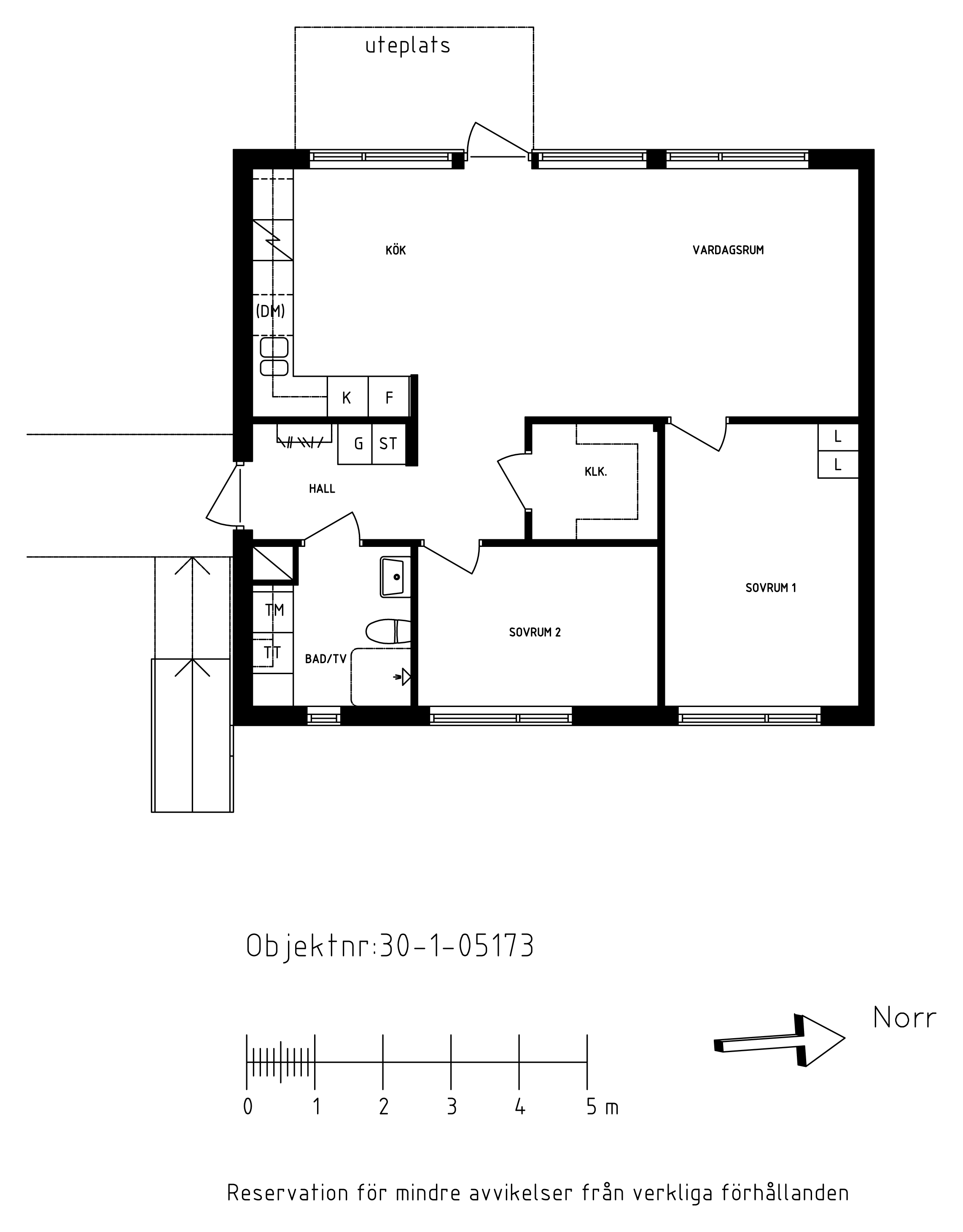 Planritning Hästhovsgränd 23A