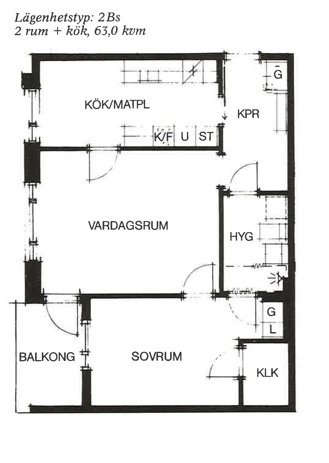 Planritning Långgatan 33C