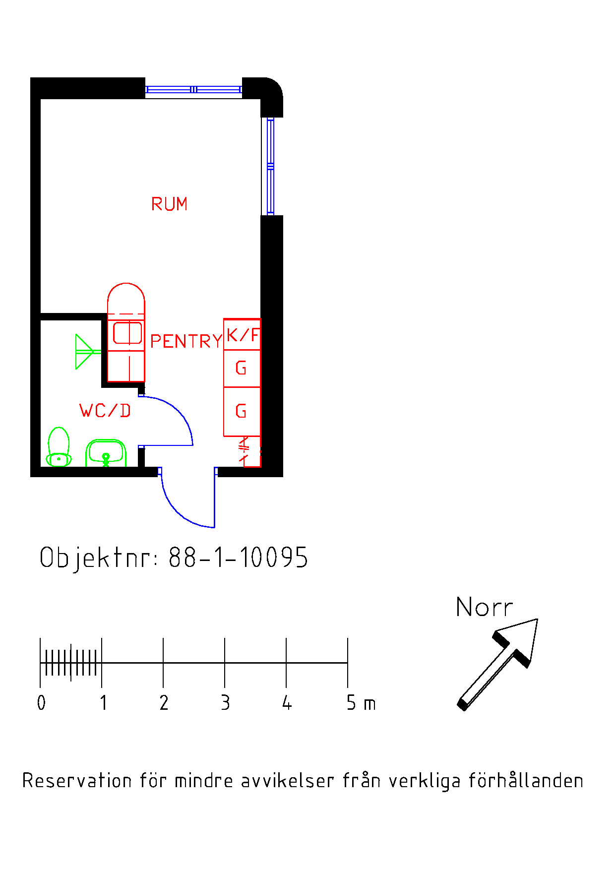 Planritning Norra Trängallén 4A