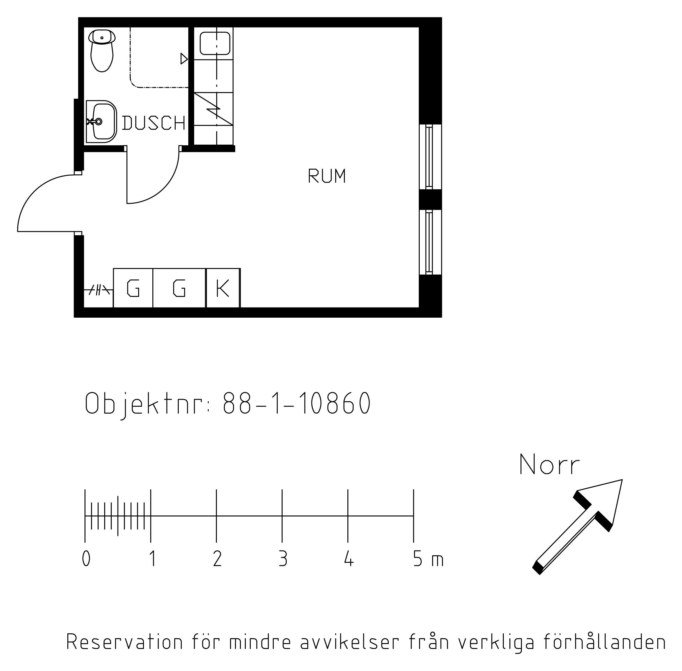 Planritning Norra Trängallén 7