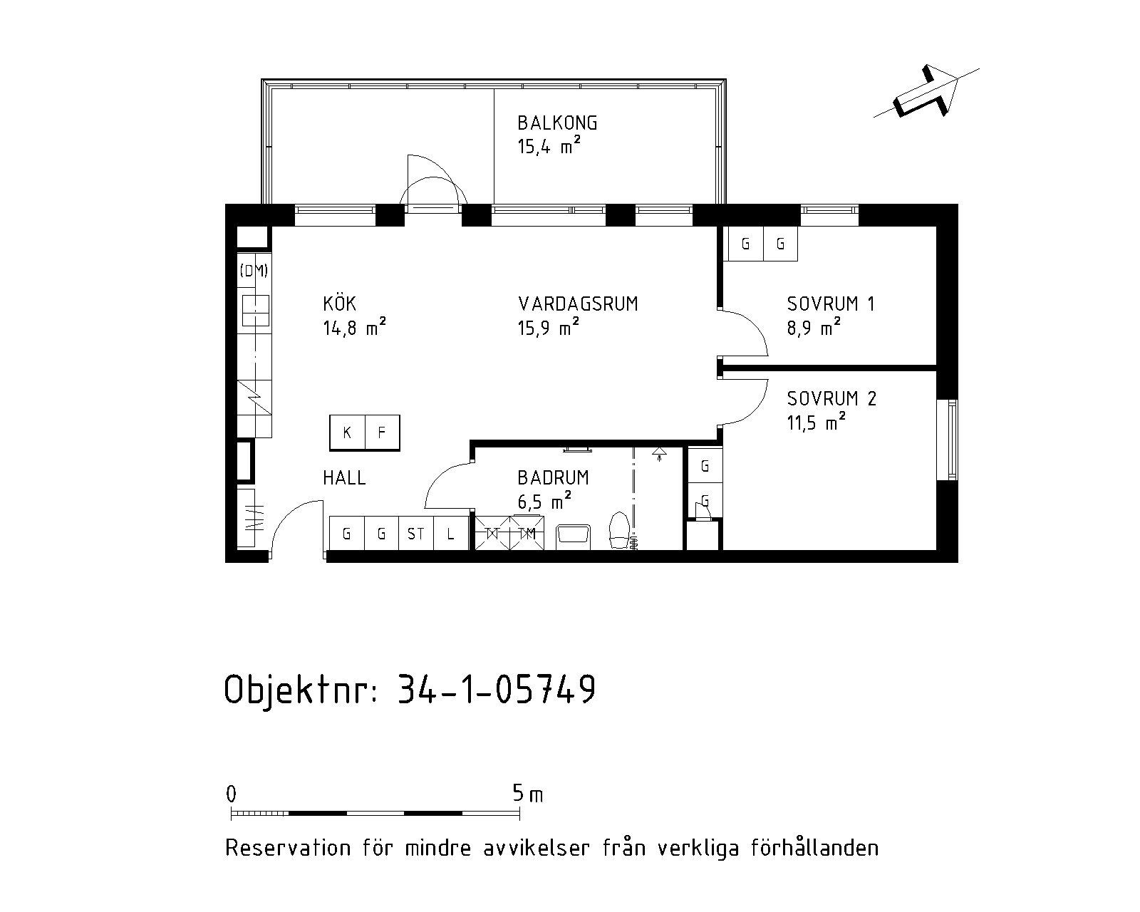 Planritning Norra Aspövägen 12