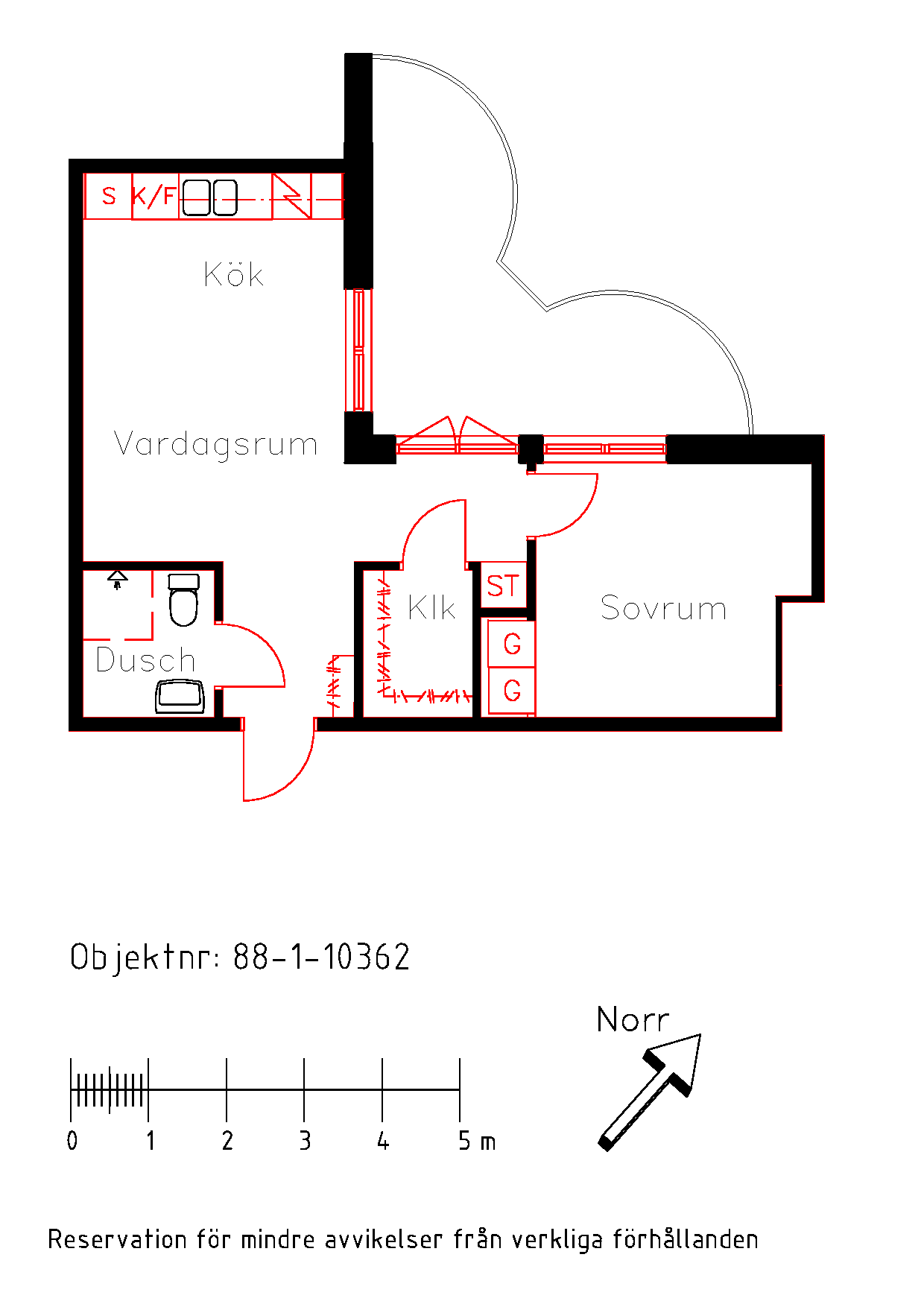 Planritning Norra Trängallén 4B