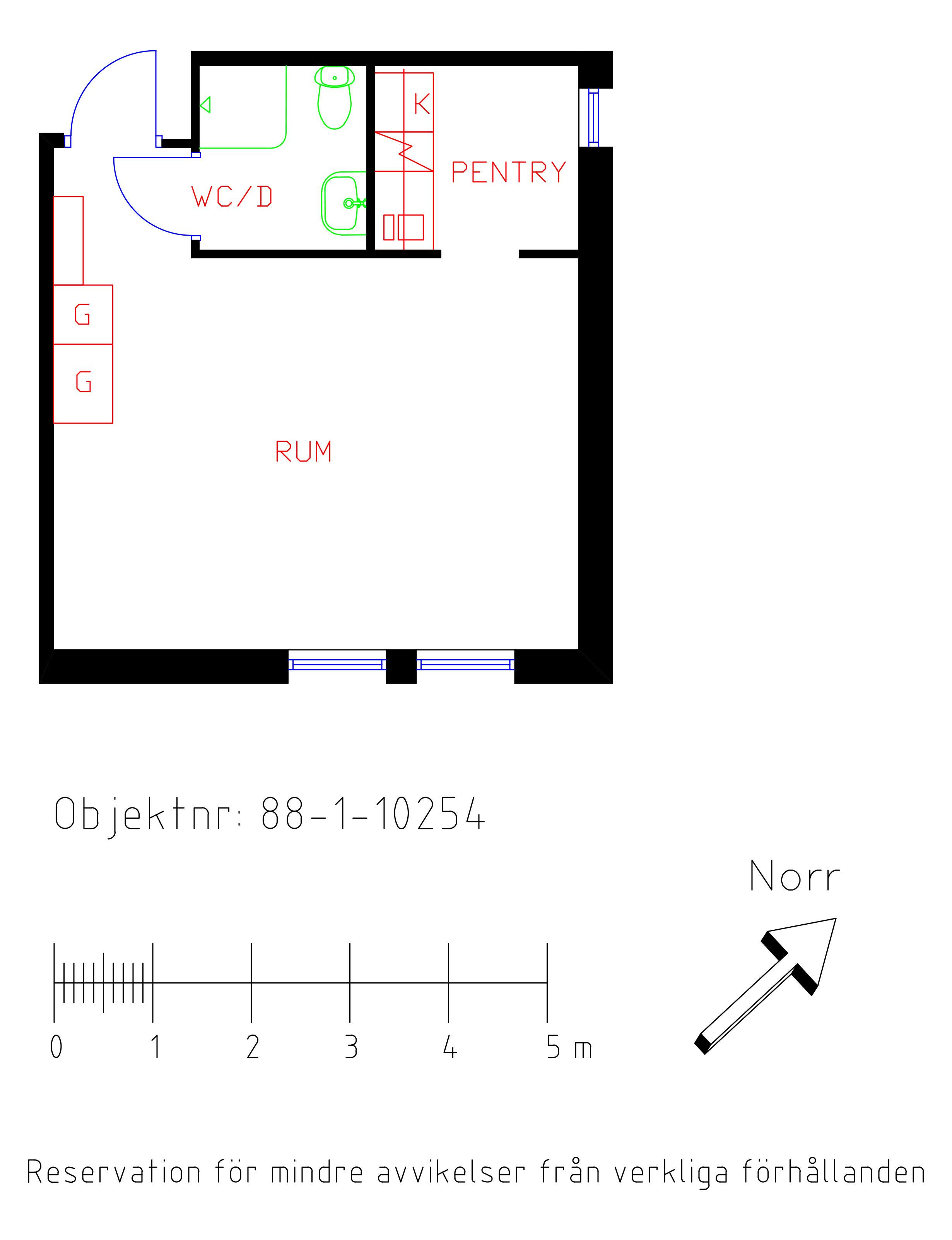 Planritning Norra Trängallén 3
