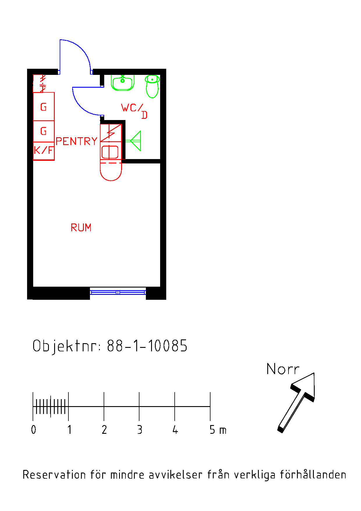 Planritning Norra Trängallén 4B